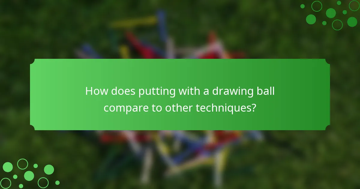 How does putting with a drawing ball compare to other techniques?